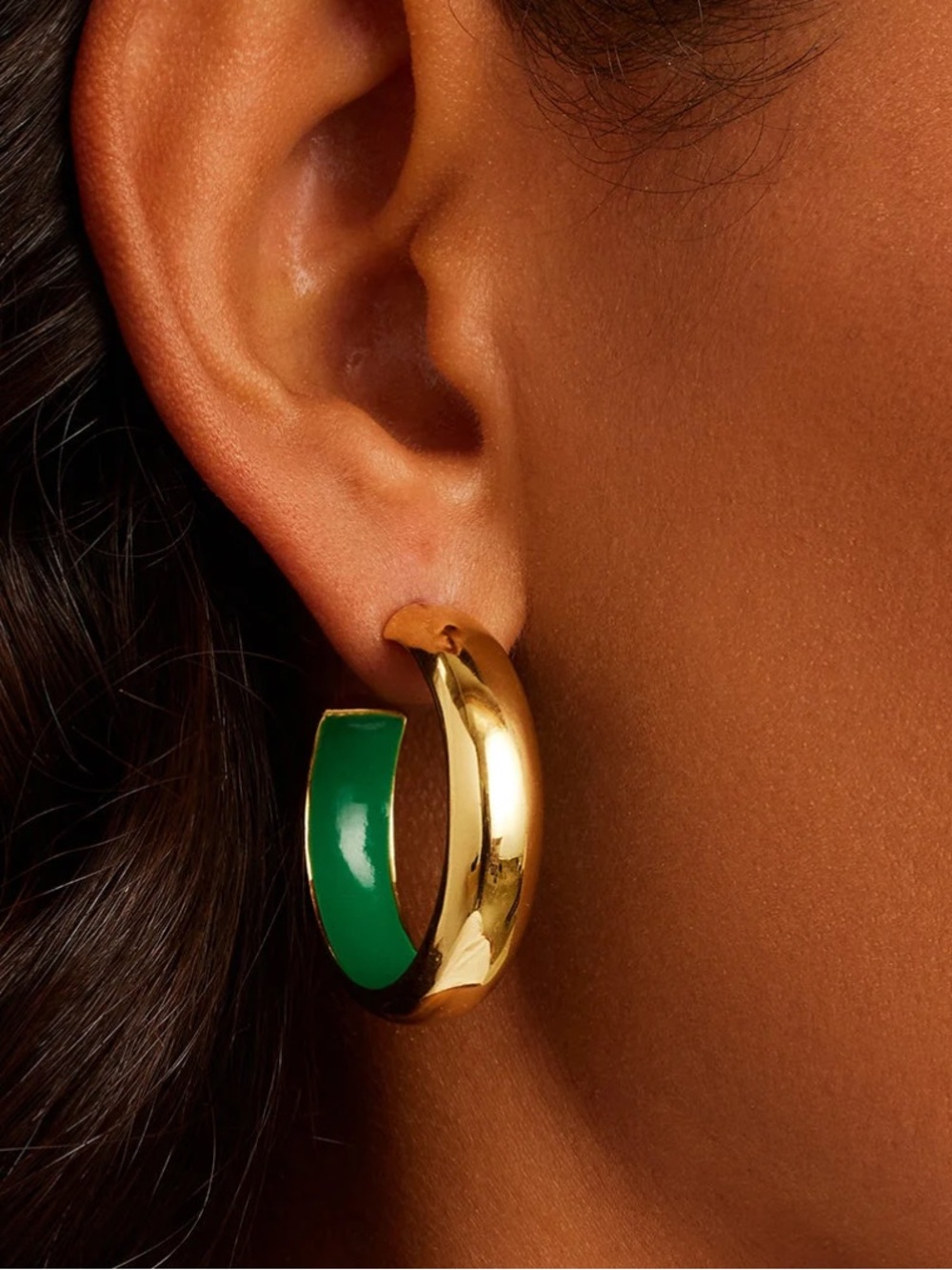 Gorjana Paseo Enamel Hoop Earrings - never worn!